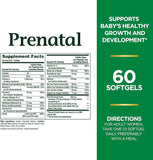 Nature's Bounty Prenatal Multivitamin with 200mg DHA 60 Softgels