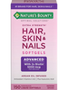 Nature's Bounty Optimal Solutions Extra Strength Hair Skin Nails 150 Softgels