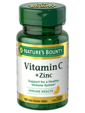 Nature’s Bounty Vitamin C + Zinc Quick Dissolve 60 Tablets
