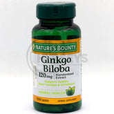 Nature's Bounty Ginkgo Biloba 120mg 100 Capsules