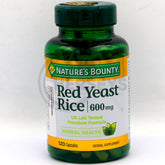 Nature's Bounty Red Yeast Rice 600mg 120 Capsules