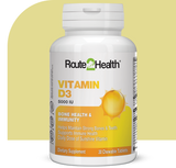 Route 2 Health Vitamin D3 5000 IU 30 Chewable Tablets