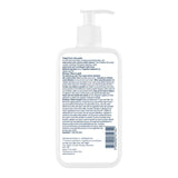 White bottle with pump on a white background