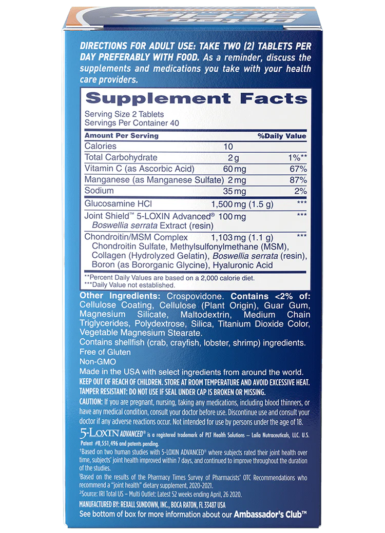 Osteo Bi-Flex Joint Health Triple Strength 2 Per Day 80 Tablets