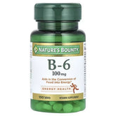 Nature's Bounty Vitamin B6 100 mg 100 Tablets