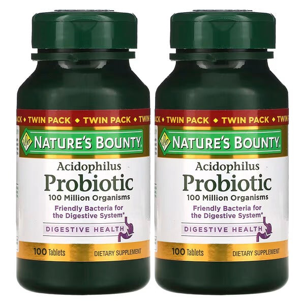 Nature's Bounty Acidophilus Probiotic Twin Pack 100 Tablets