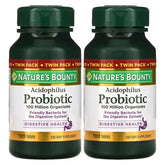 Nature's Bounty Acidophilus Probiotic Twin Pack 100 Tablets