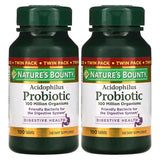 Nature's Bounty Acidophilus Probiotic Twin Pack 100 Tablets