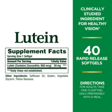 Nature's Bounty Lutein 20mg 40 Rapid Release Softgels