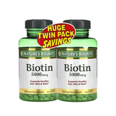 Nature’s Bounty Biotin 5000 mcg Twin Pack 150 Rapid Release Softgels
