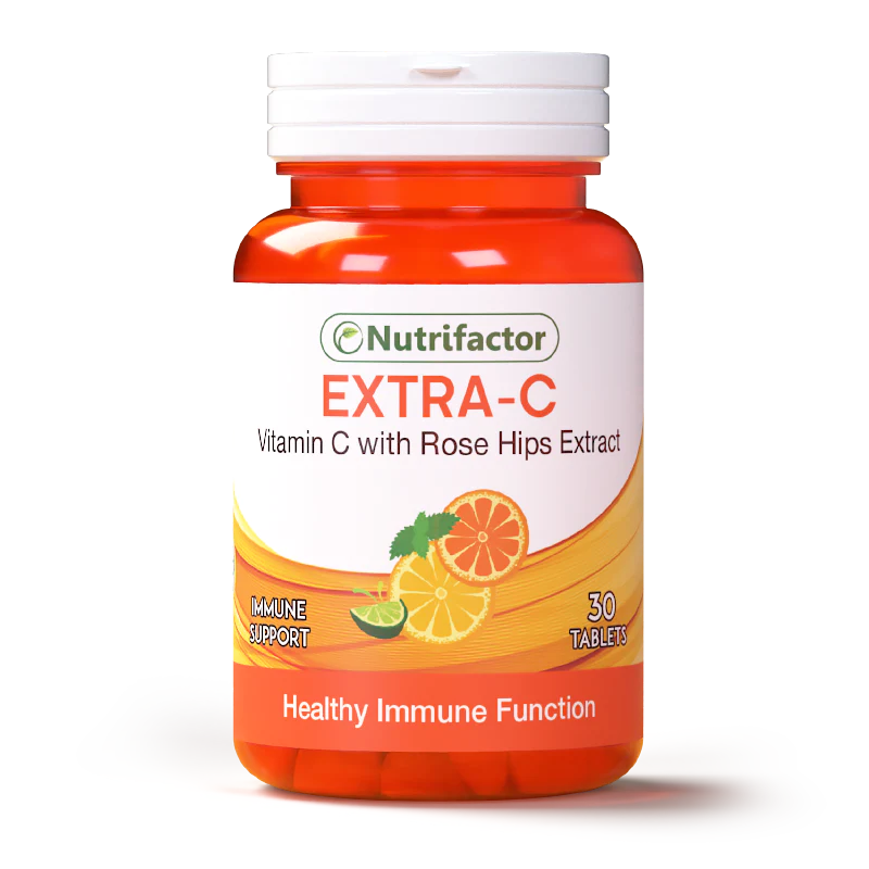 Nutrifactor Extra C Vitamin C With Rose Hips Extract 30 Tablets