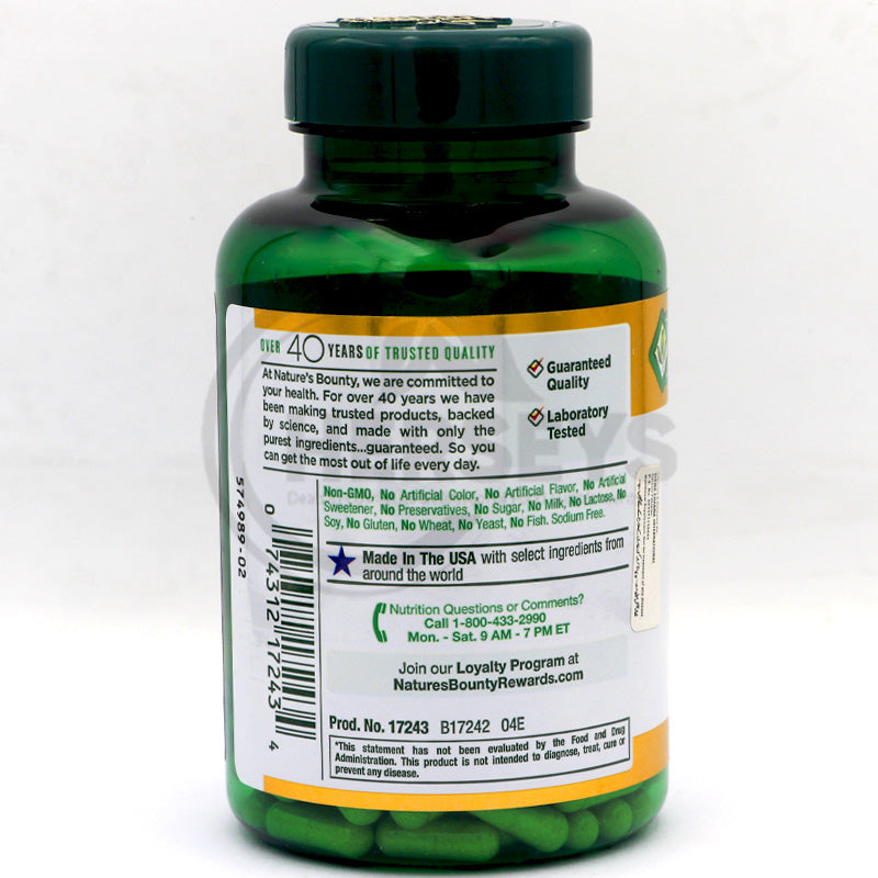 Nature's Bounty Ginkgo Biloba 60mg per serving 200 Capsules