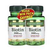 Nature’s Bounty Biotin 1000 mcg Twin Pack 100's Coated Tablets