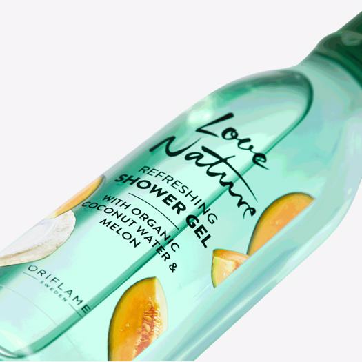 Oriflame Love Nature Refreshing Shower Gel with Organic Coconut Water & Melon 250ml