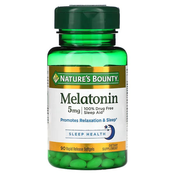 Nature's Bounty Melatonin 5mg 90 Rapid Release Softgels