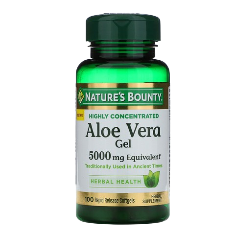 Nature's Bounty Aloe Vera Gel 5000mg Equivalent 100 Rapid Release Softgels