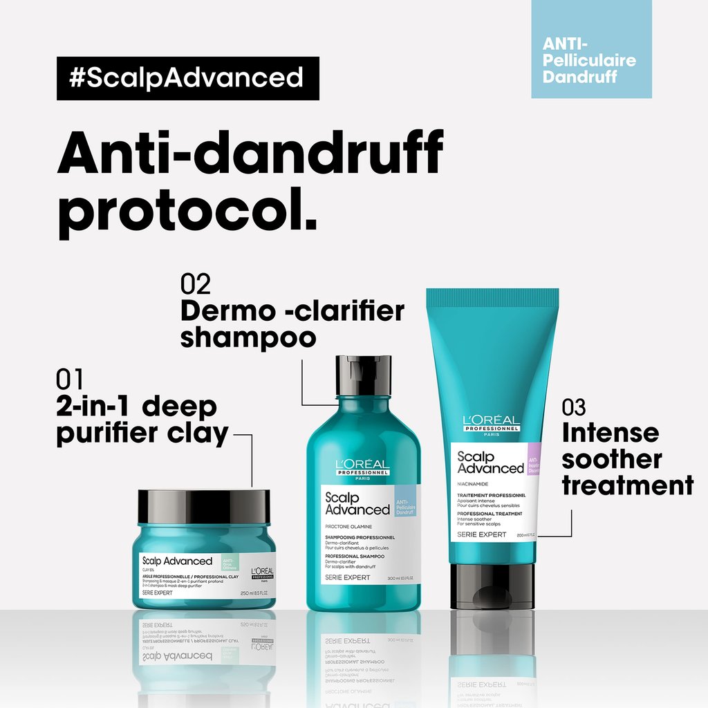 Loreal Professionnel Scalp Advanced Anti dandruff dermo clarifier shampoo 300 ML