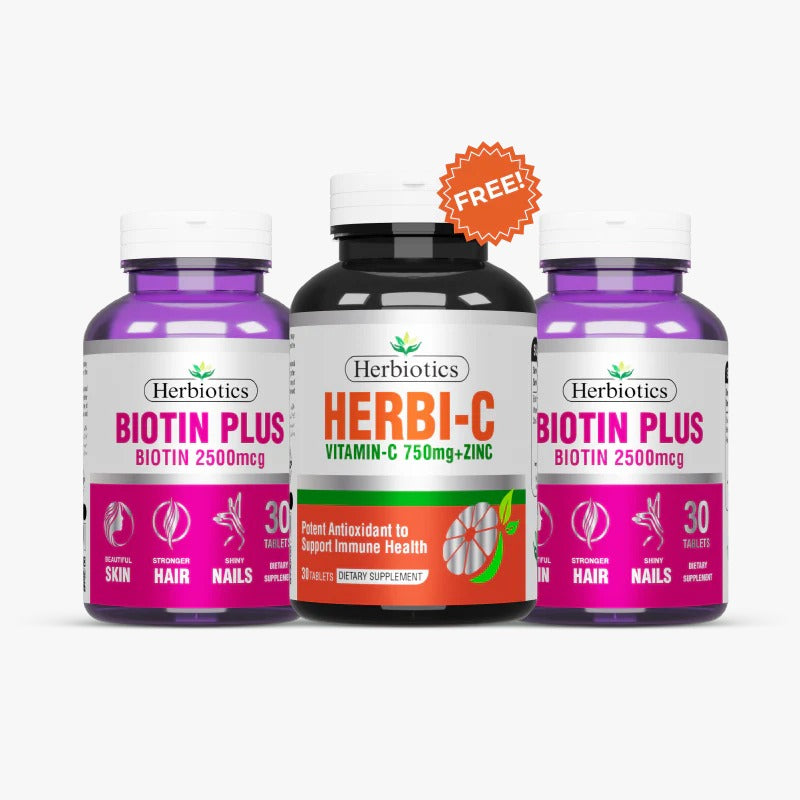 Herbiotics Buy 2 Biotin Plus Get Vitamin C Free