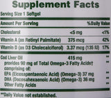 Nature's Bounty Omega 3 Cod Liver Oil 100 Softgels