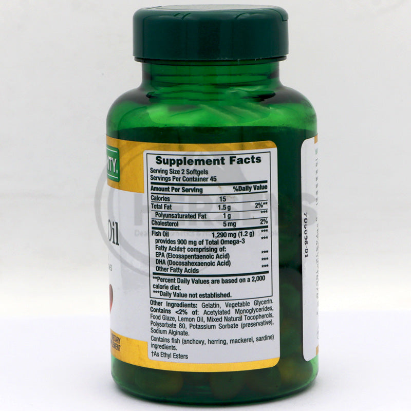 Nature's Bounty Mini Fish Oil 1290mg per serving 90 Softgels