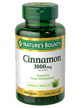 Nature's Bounty Cinnamon 1000 mg per serving 100 Capsules