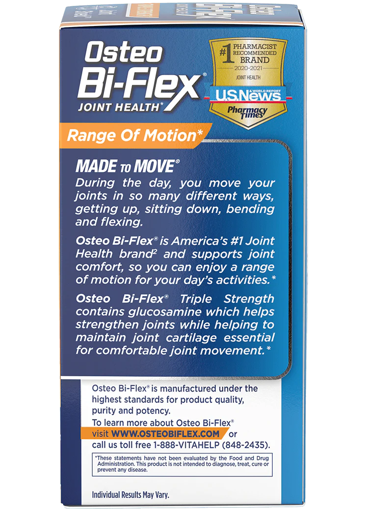 Osteo Bi-Flex Joint Health Triple Strength 2 Per Day 80 Tablets