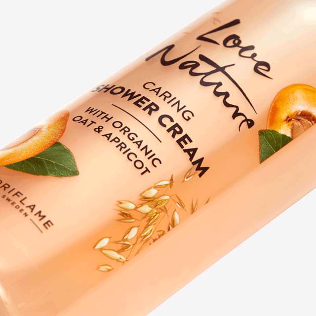 Oriflame Love Nature Caring Shower Cream with Organic Oat & Apricot 250ml