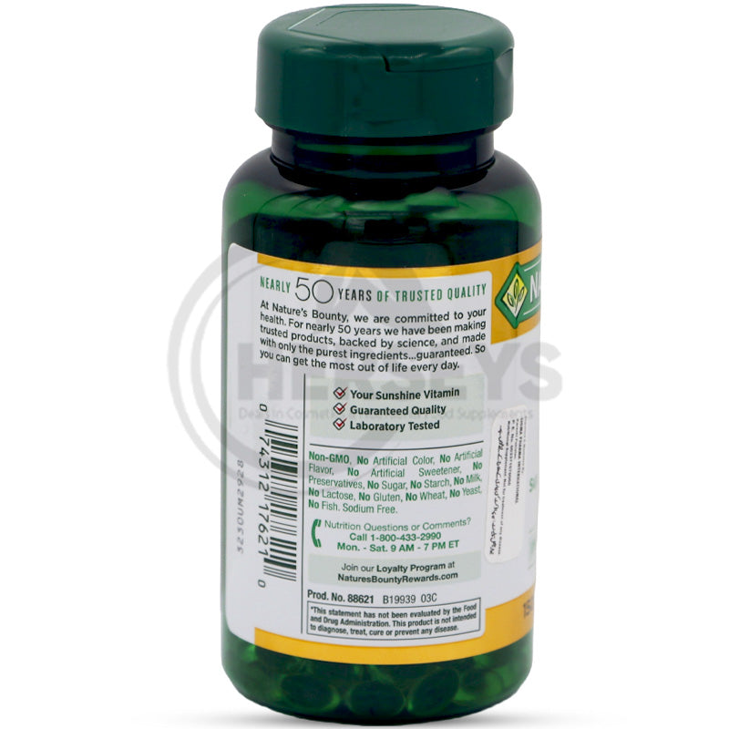 Nature's Bounty Vitamin D3 2000 IU 150 Softgels