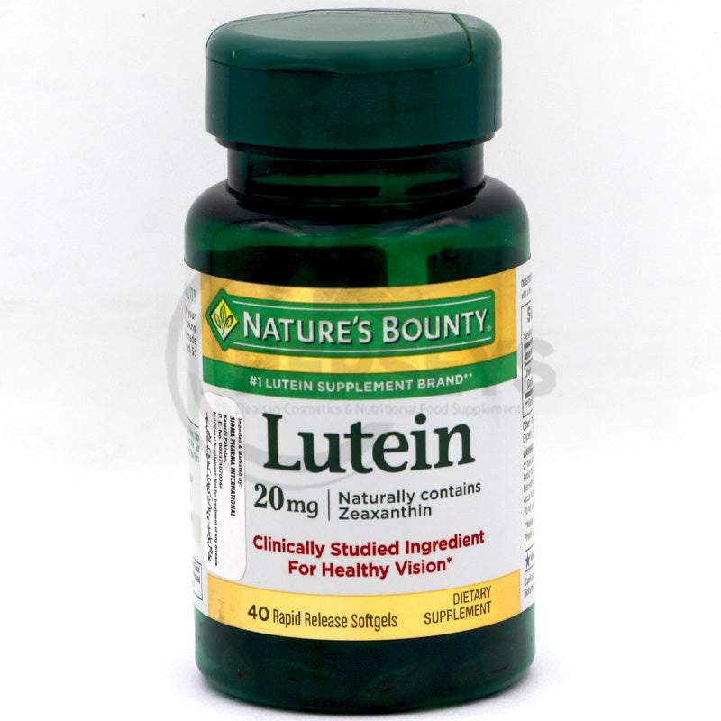 Nature's Bounty Lutein 20mg 40 Rapid Release Softgels