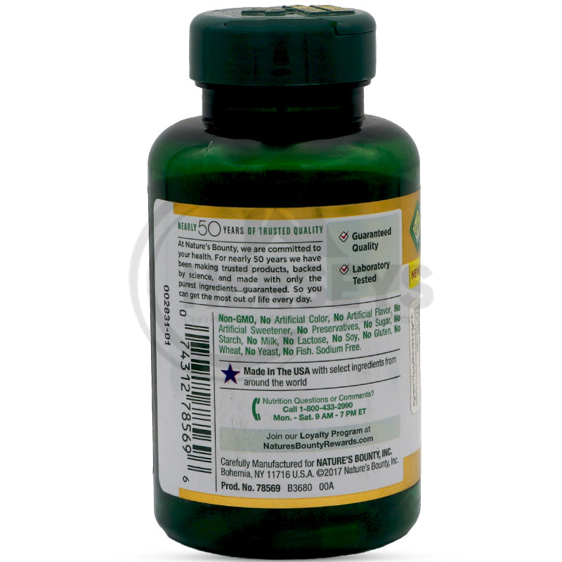 Nature's Bounty Activated Charcoal 260 mg 100 Capsules