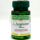 Nature's Bounty L Arginine 500mg 50 Capsules