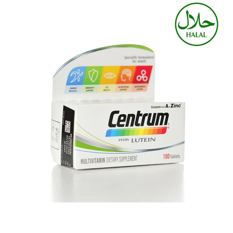 Centrum with Lutein 100 Tablets Halal