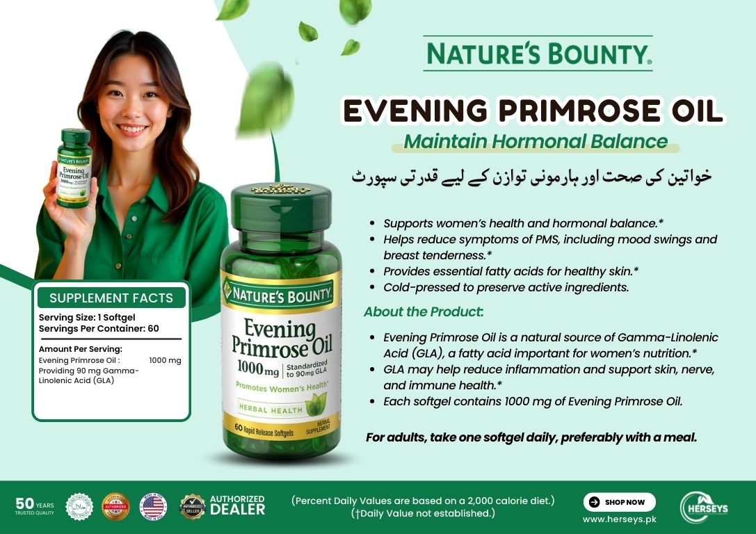 Nature's Bounty Evening Primrose Oil 1000 mg 60 Softgels