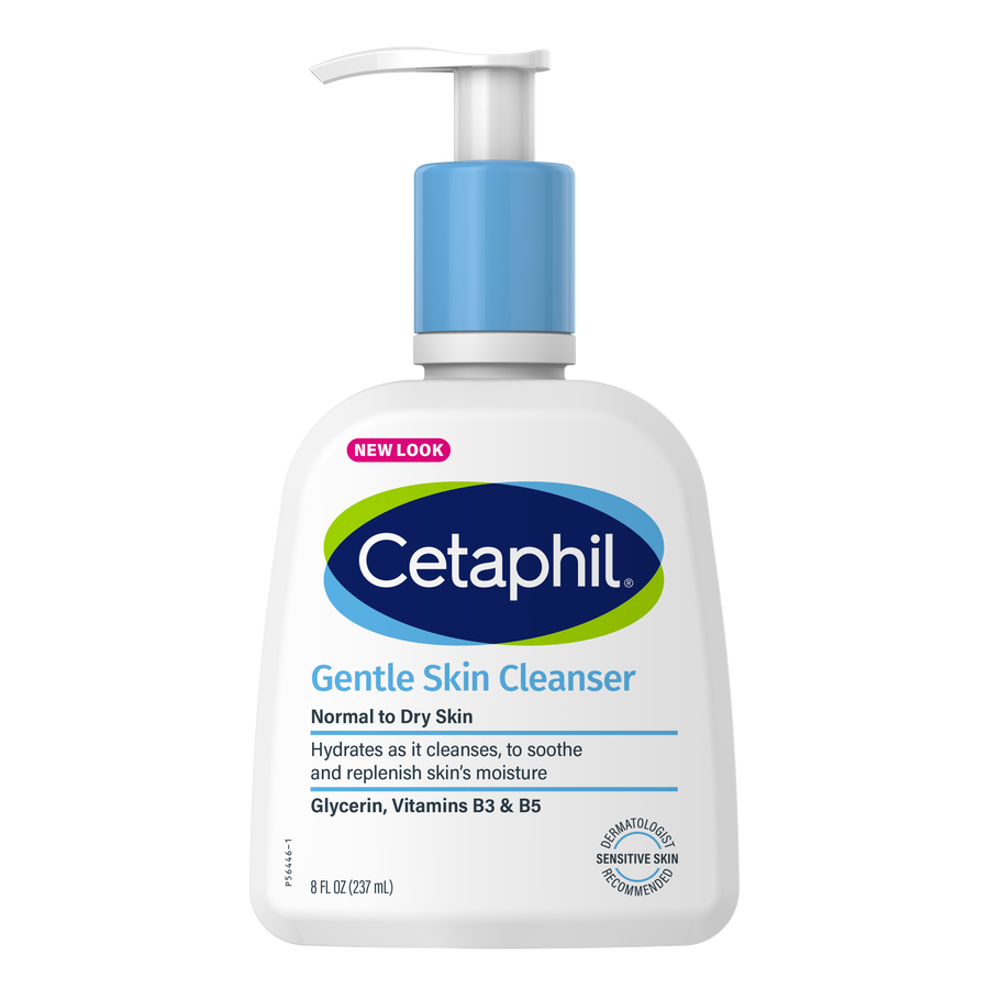Cetaphil Gentle Skin Cleanser bottle on a white background
