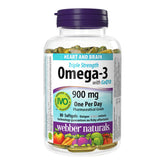Webber Naturals Triple Strength Omega 3 with CoQ10 900 mg 80 Softgels