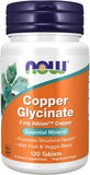 NOW Foods Copper Glycinate 3mg 120 Tablets