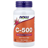 NOW Foods C 500 with Rose Hips 100 Tablets