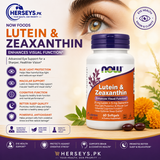 NOW Foods Lutein Zeaxanthin 60 Softgels
