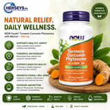 NOW Foods Turmeric Curcumin Phytosome with Meriva 500 mg 60 Veg Capsules