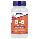 NOW Foods Vitamin B-6 100 mg 100 Veg Capsules