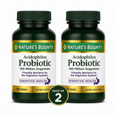 Nature’s Bounty Acidophilus Probiotic 100 Million Organisms 120 Tablets Pack of 2
