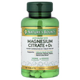 Nature's Bounty Advanced Magnesium Citrate Plus D3 90 Tablets