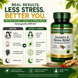Nature's Bounty Anxiety Stress Relief Ashwagandha KSM 66 50 Tablets