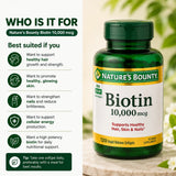 Nature's Bounty Biotin 10000mcg 120 Rapid Release Softgels