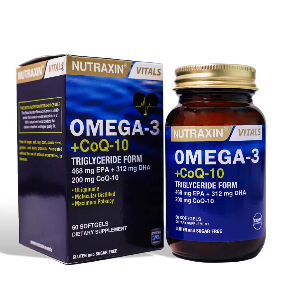 Nutraxin Omega-3 + CoQ-10 Softgels 60s – Heart & Energy Support