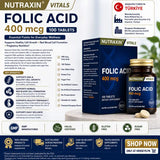 Nutraxin Vitals Folic Acid 400 mcg 100 Tablets
