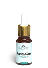 Sukoon Rosemary essential oil bottle with dropper on a white background