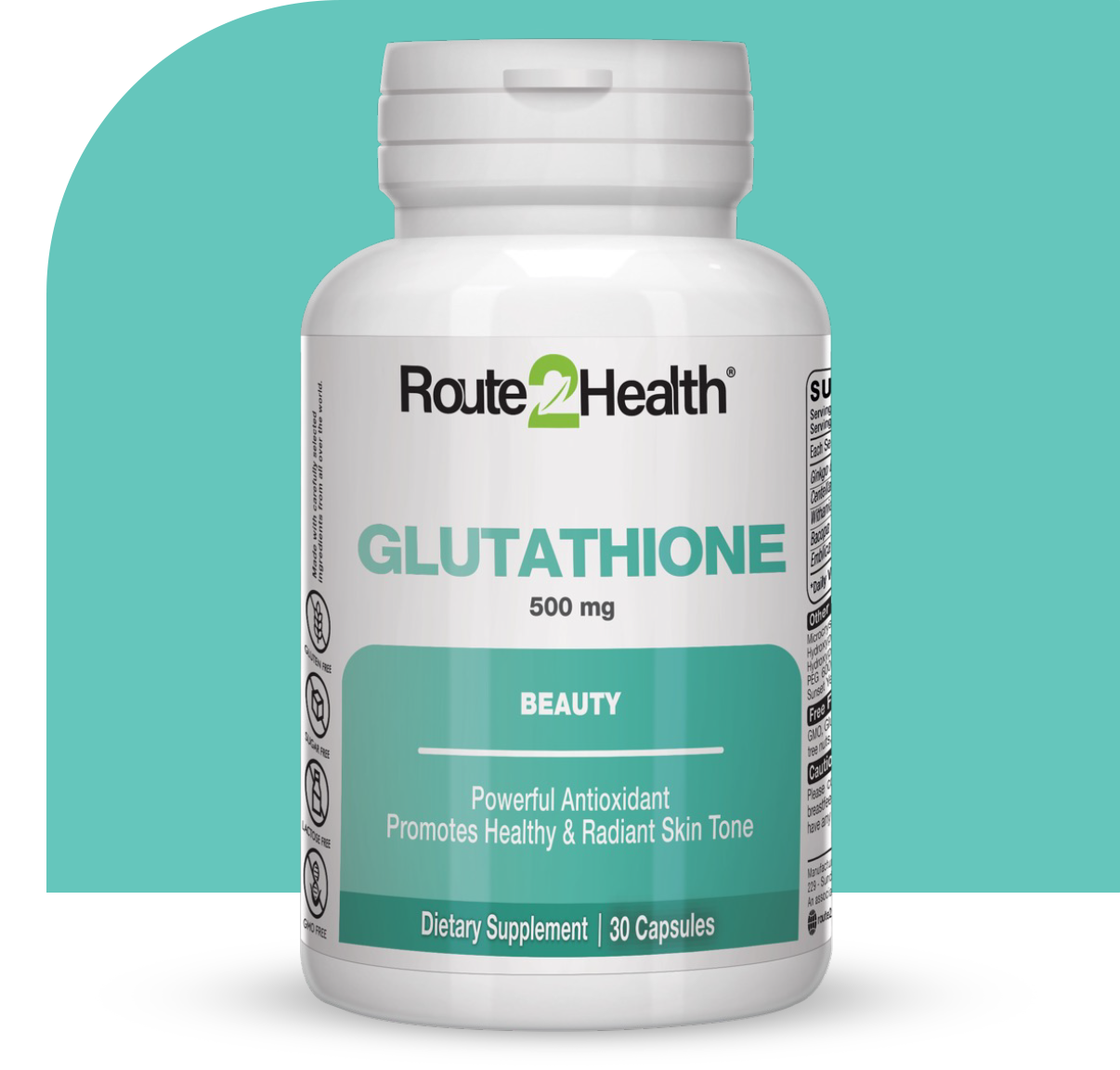 Route 2 Health Glutathione 500 mg 30 Capsules