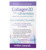 Webber Naturals Collagen30 Hydrating Glow Ceramides Bioactive Collagen Peptides 120 Tablets