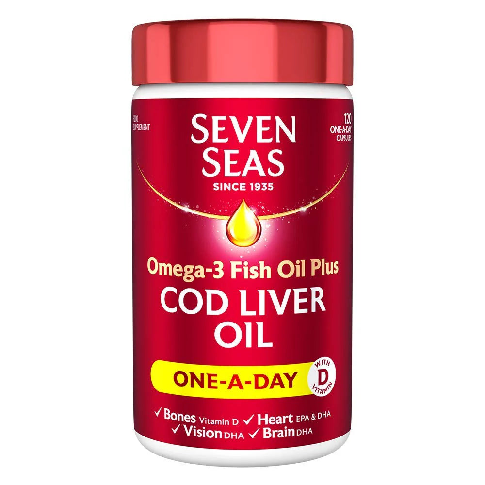 Seven Seas Cod Liver Oil One-A-Day 120 Capsules